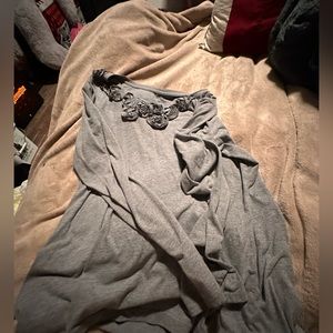 grey floral long sleeve